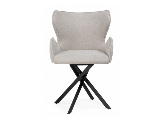 Стул на металлокаркасе Карлайл крутящийся бежевый / черный