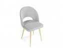 Стул на металлокаркасе Курбис светло-серый (zd 960) / золотой