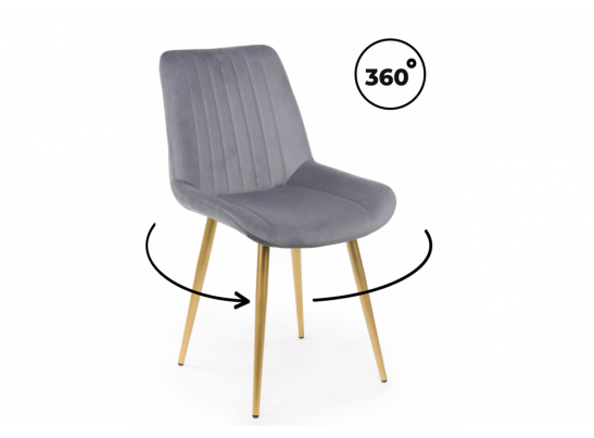 Стул на металлокаркасе Седа 360 темно-серый (zd 995) / золотой