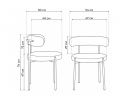 Стул на металлокаркасе Rudi white / black