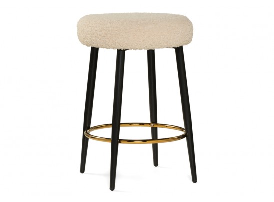 Барный стул Plato white fabric