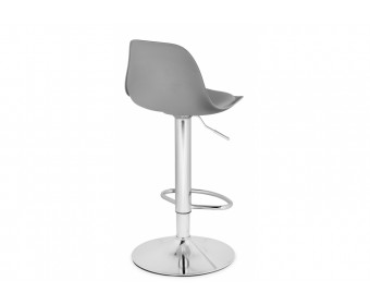 Барный стул Soft gray / chrome