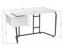Компьютерный стол Desk 131х58х76 white / black