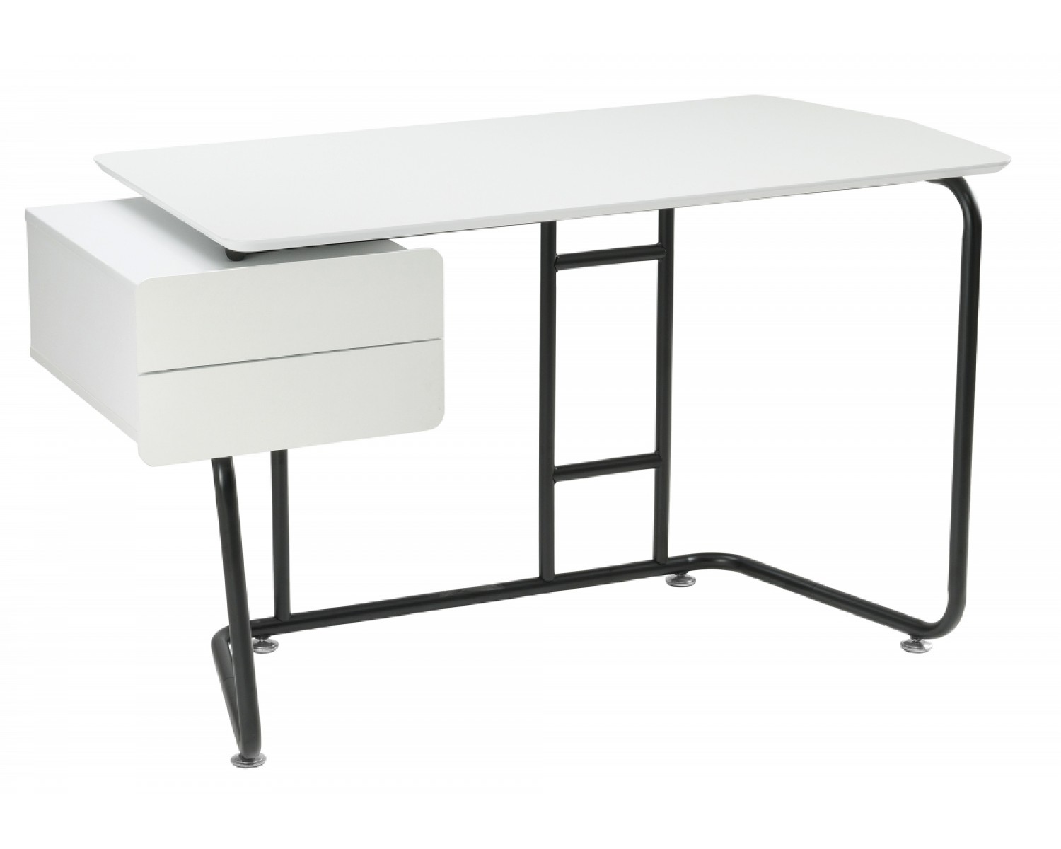 Компьютерный стол Desk 131х58х76 white / black