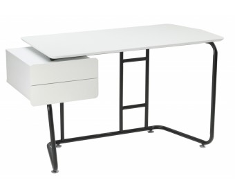 Компьютерный стол Desk 131х58х76 white / black