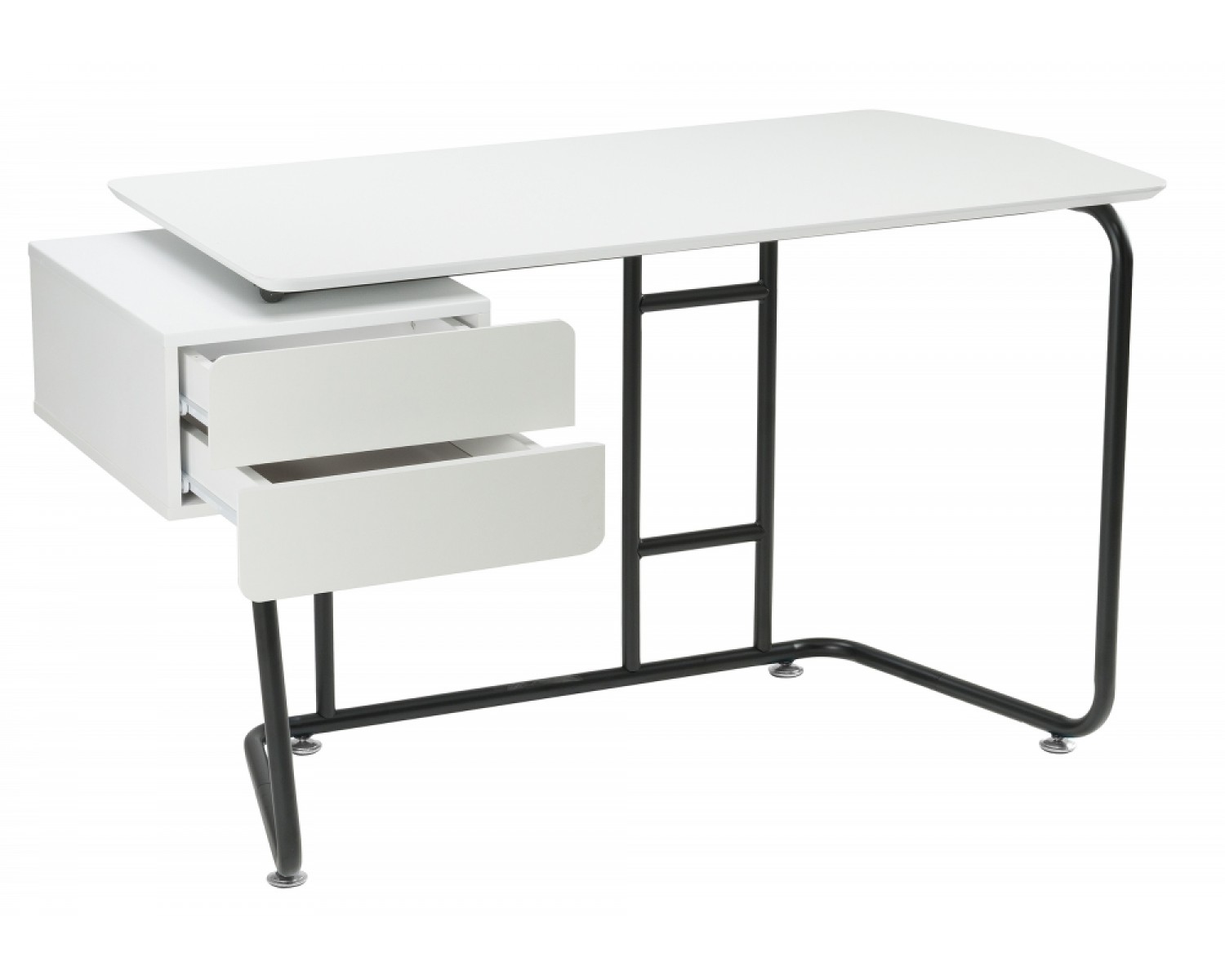 Компьютерный стол Desk 131х58х76 white / black