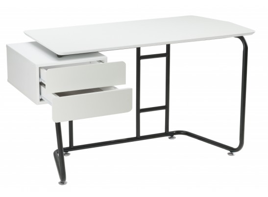 Компьютерный стол Desk 131х58х76 white / black