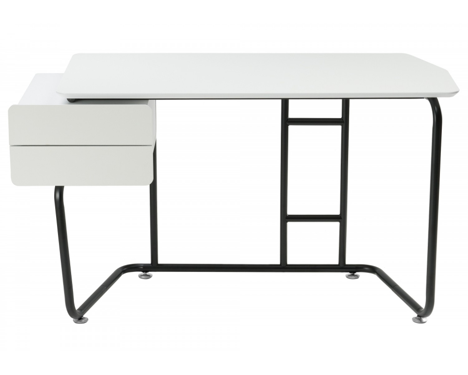 Компьютерный стол Desk 131х58х76 white / black
