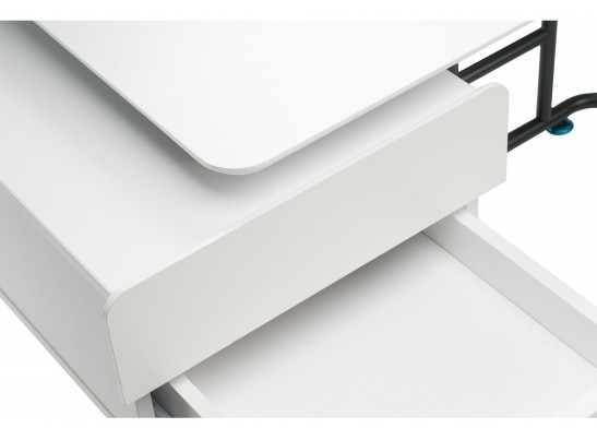 Компьютерный стол Desk 131х58х76 white / black