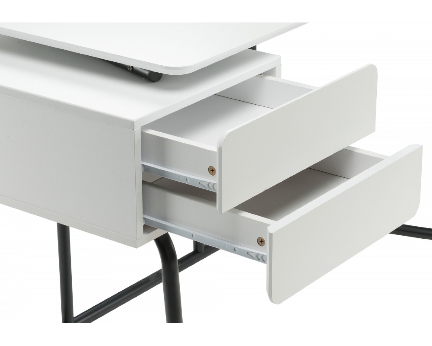 Компьютерный стол Desk 131х58х76 white / black