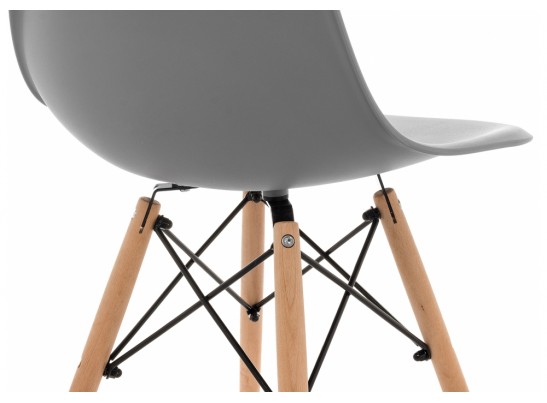 Пластиковый стул Eames PC-015 серый