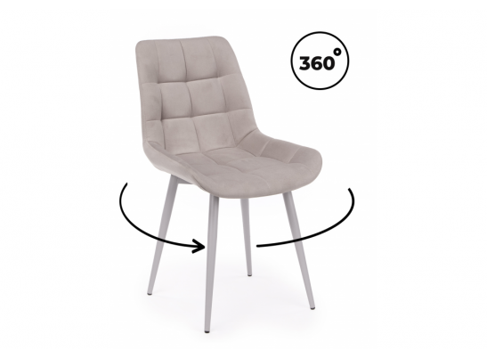 Стул на металлокаркасе Челси 360 К латте (zd 290) / серый