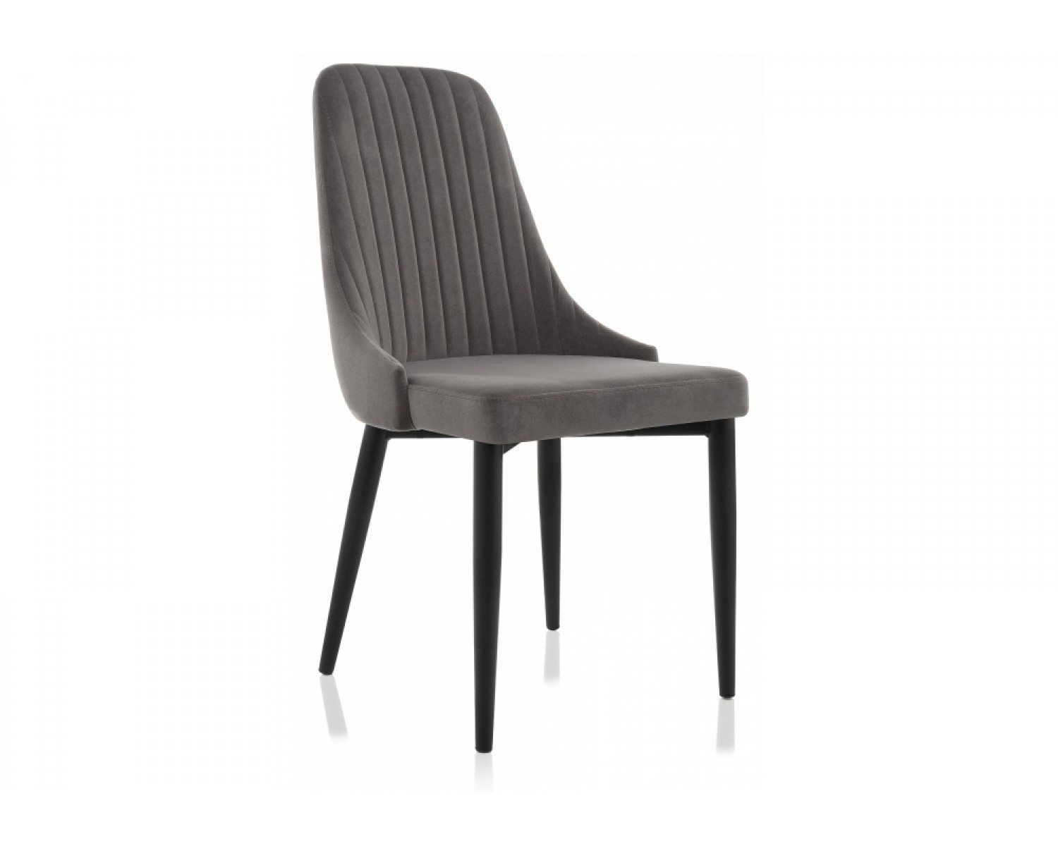 Стул на металлокаркасе Kora dark gray / black