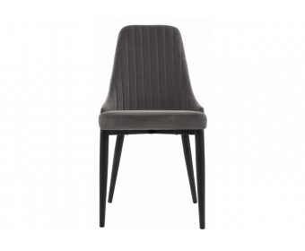 Стул на металлокаркасе Kora dark gray / black