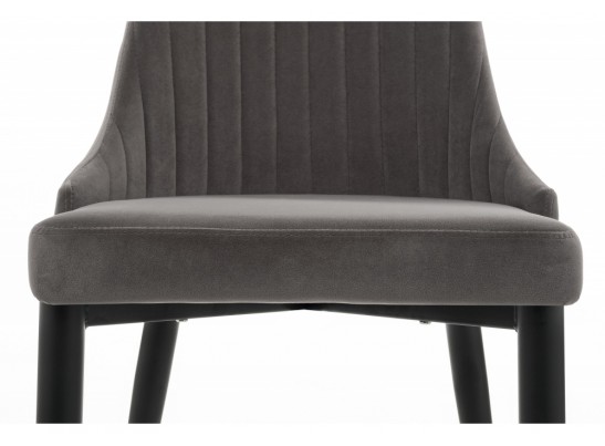 Стул на металлокаркасе Kora dark gray / black