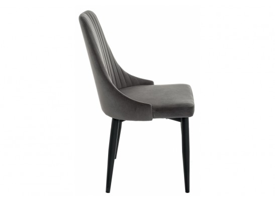 Стул на металлокаркасе Kora dark gray / black