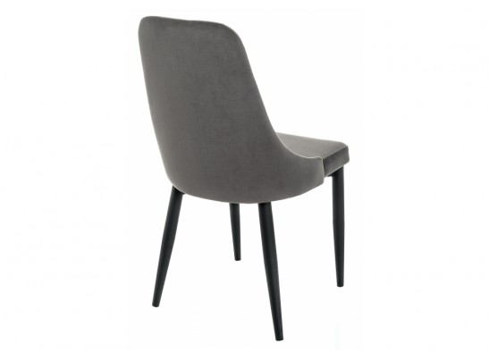 Стул на металлокаркасе Kora dark gray / black