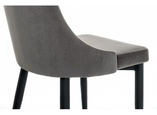 Стул на металлокаркасе Kora dark gray / black