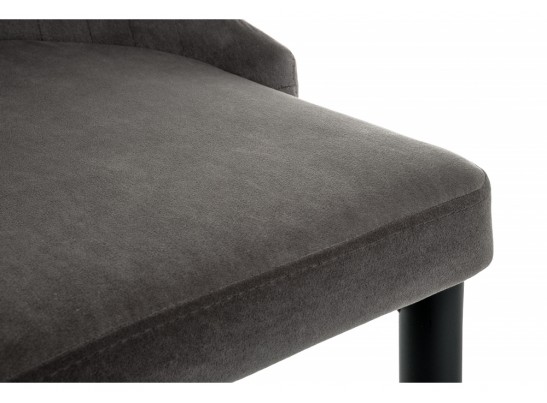 Стул на металлокаркасе Kora dark gray / black