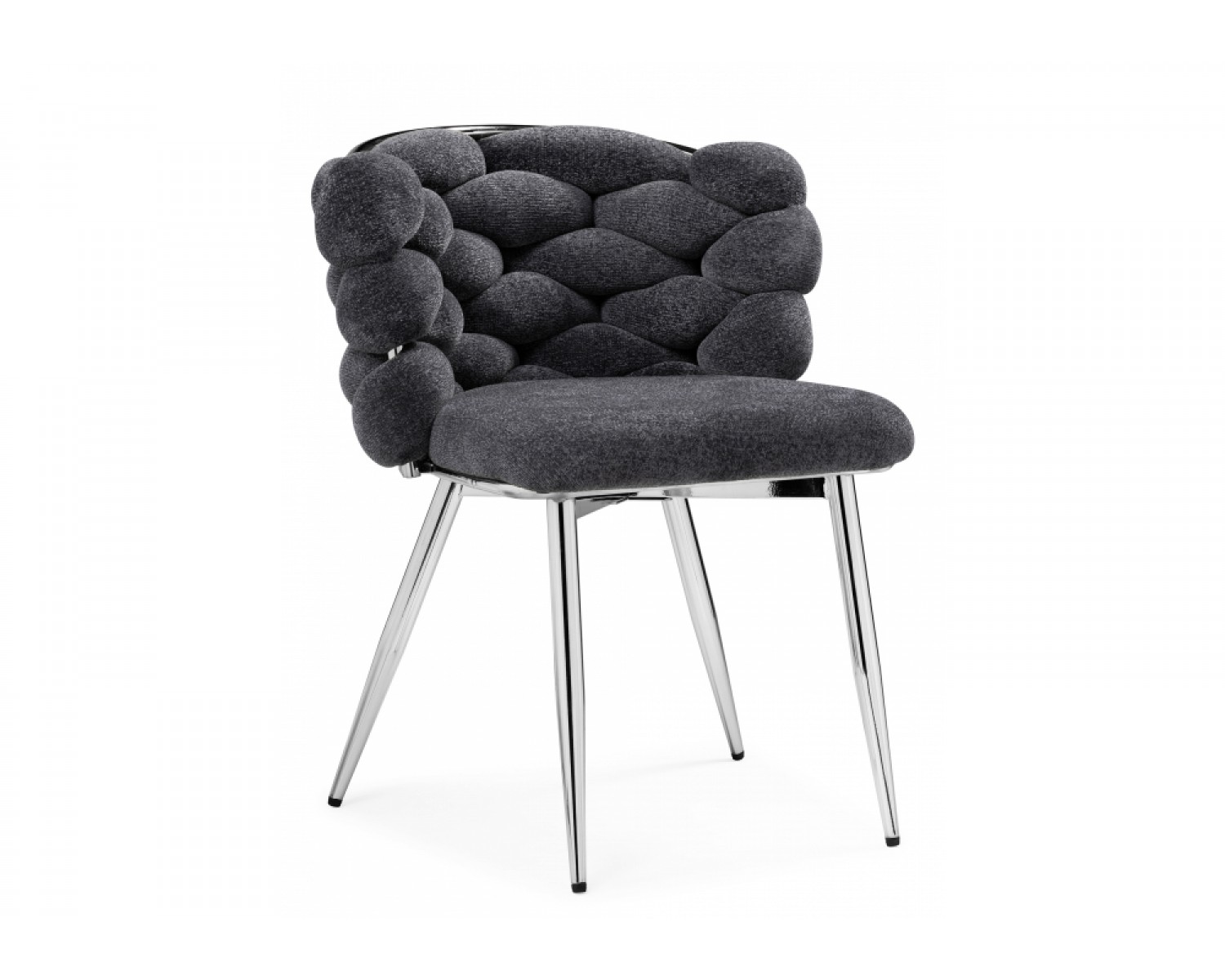 Стул на металлокаркасе Rendi gray-blue / chrome