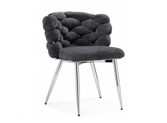 Стул на металлокаркасе Rendi gray-blue / chrome