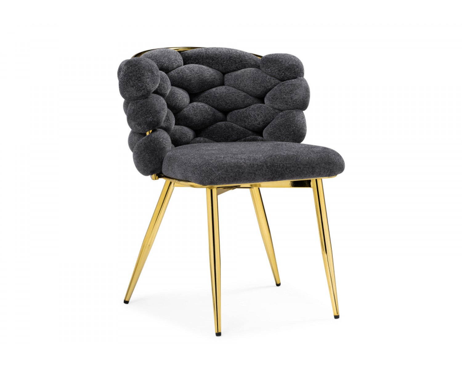 Стул на металлокаркасе Rendi gray / gold