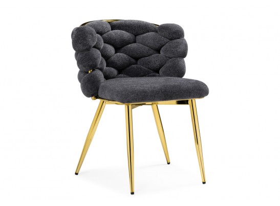 Стул на металлокаркасе Rendi gray / gold
