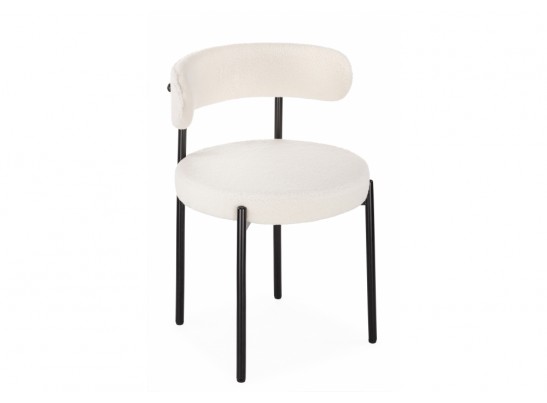 Стул на металлокаркасе Rudi white / black
