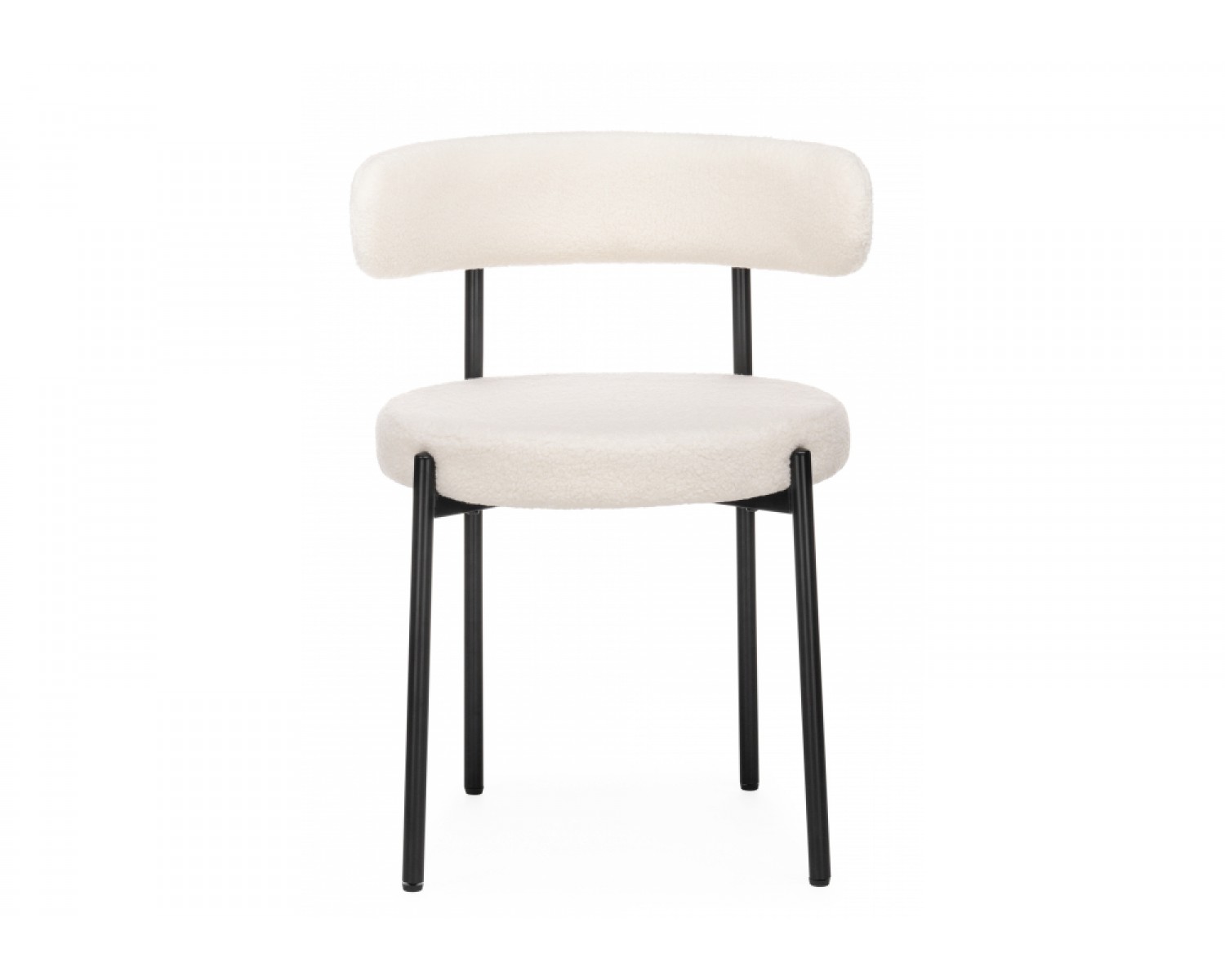 Стул на металлокаркасе Rudi white / black