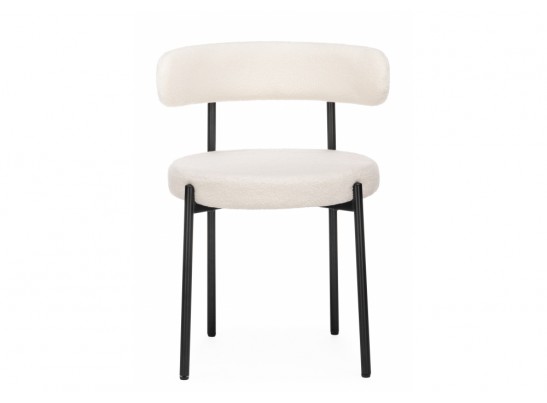 Стул на металлокаркасе Rudi white / black