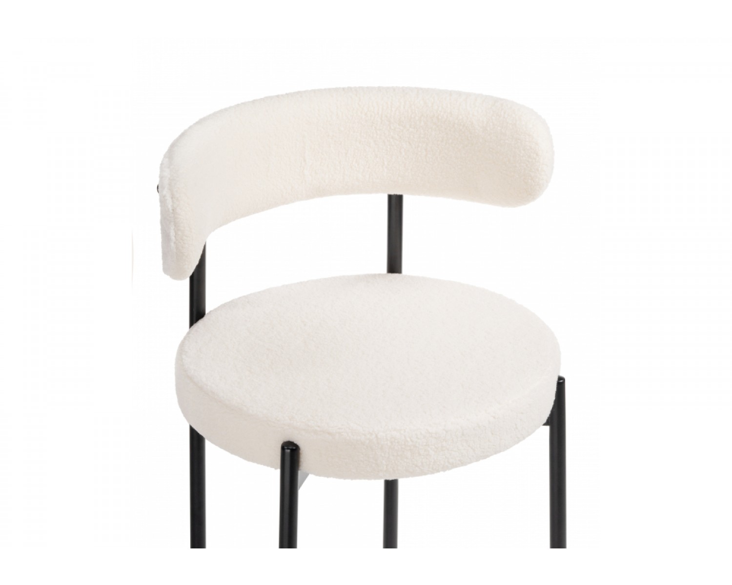 Стул на металлокаркасе Rudi white / black
