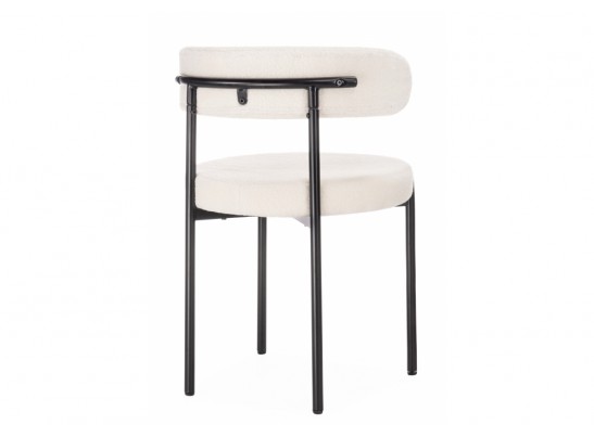 Стул на металлокаркасе Rudi white / black