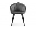 Стул на металлокаркасе Shell dark gray / black