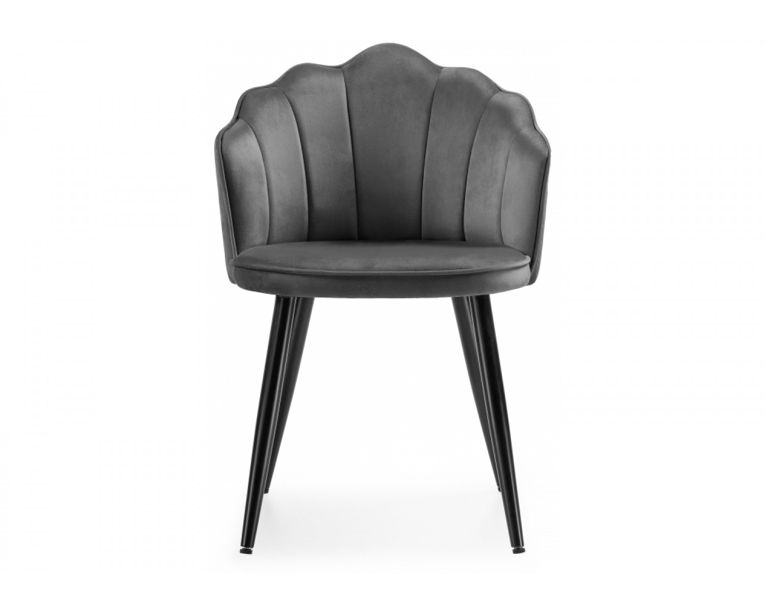 Стул на металлокаркасе Shell dark gray / black