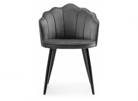 Стул на металлокаркасе Shell dark gray / black