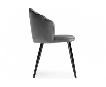 Стул на металлокаркасе Shell dark gray / black