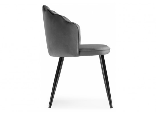 Стул на металлокаркасе Shell dark gray / black