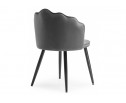 Стул на металлокаркасе Shell dark gray / black