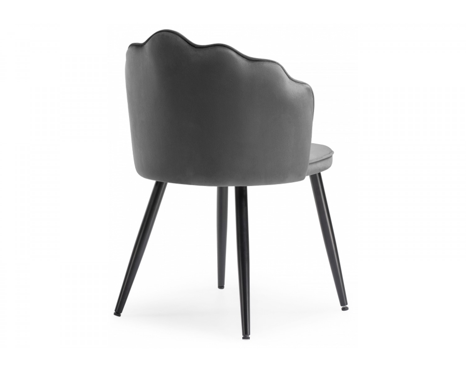Стул на металлокаркасе Shell dark gray / black