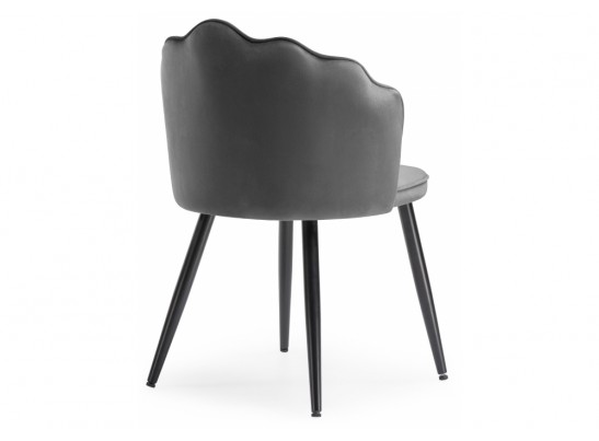 Стул на металлокаркасе Shell dark gray / black