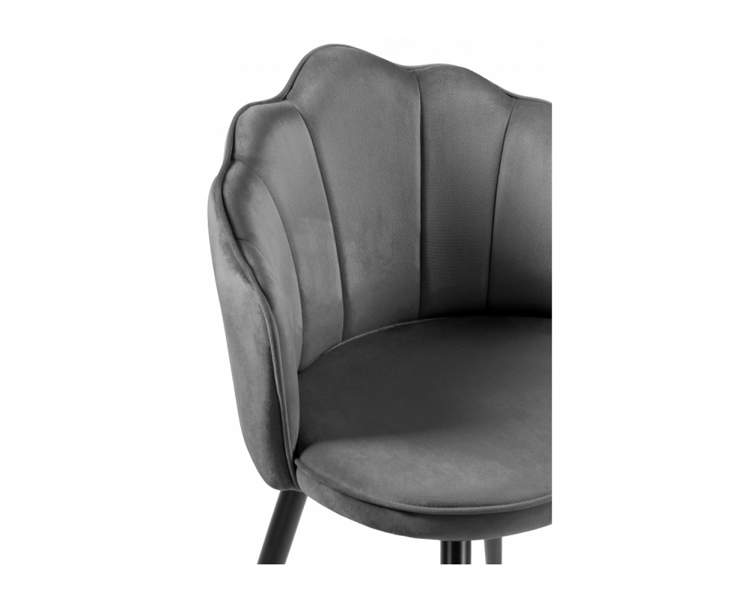 Стул на металлокаркасе Shell dark gray / black