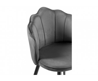 Стул на металлокаркасе Shell dark gray / black
