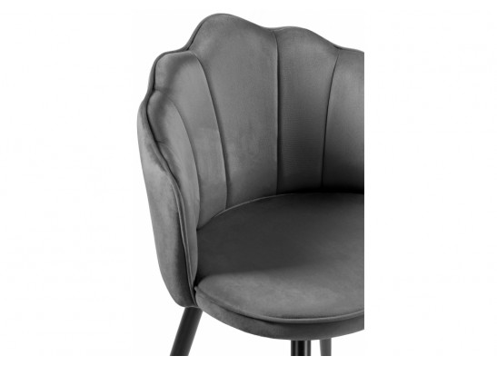 Стул на металлокаркасе Shell dark gray / black