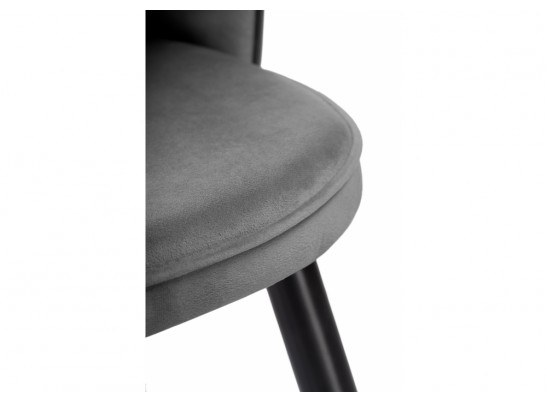 Стул на металлокаркасе Shell dark gray / black