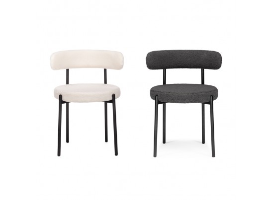 Стул на металлокаркасе Rudi white / black