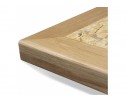Журнальный столик SHT-TU29/H36/70/70 ДУБ/OSB прозрачный лак / чёрный муар