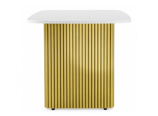 Деревянный стол Бавария B 200 х 90 белая пленка шагрень / золото