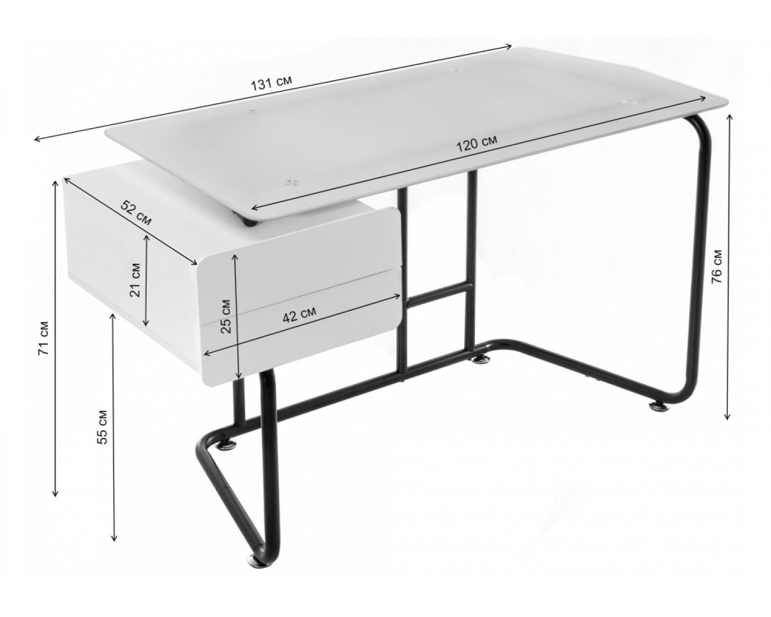 Компьютерный стол Desk черный