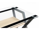 Компьютерный стол Gunar silver gray / clear glass
