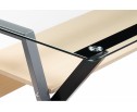Компьютерный стол Gunar silver gray / clear glass